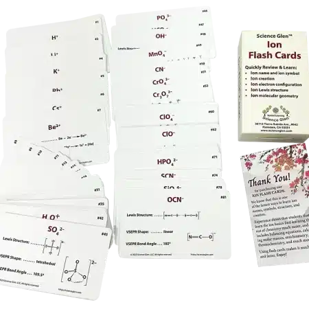 Picture of Science Glen's Ion Flash Card Set