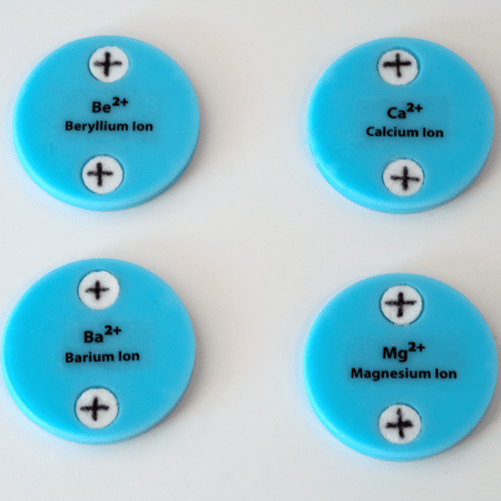 Picture of four of the alkaline earth metal ions.